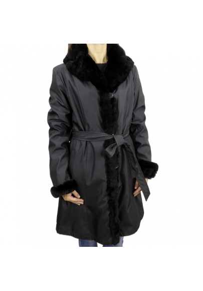 Gabardina mujer reversible rex Color Negro Tamaño 46