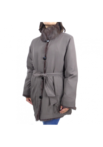 Reversible raincoat for women with rabbit