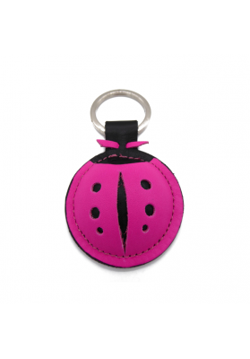 Ladybug leather keychain