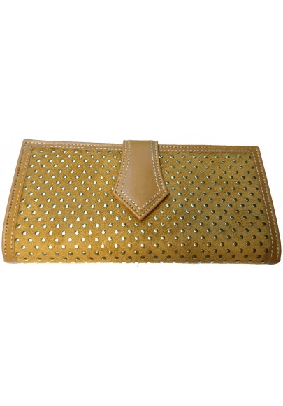 LEATHER WALLET FOR WOMEN WITH SMALL STUDS