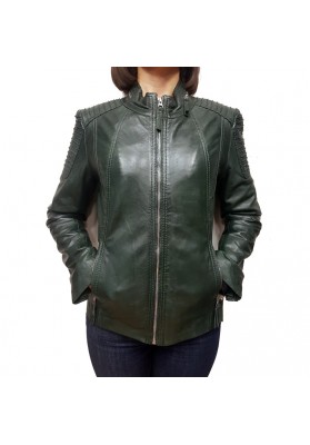Leather women´s jacket with...