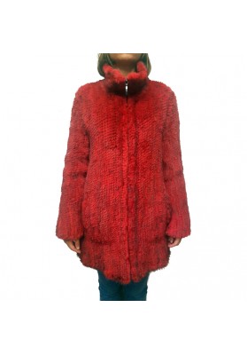 Knitted Mink Long Jacket...