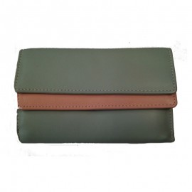 Two-colour Leather Wallet...