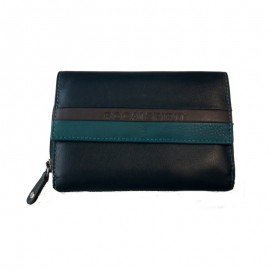 Blue Leather Wallet With...